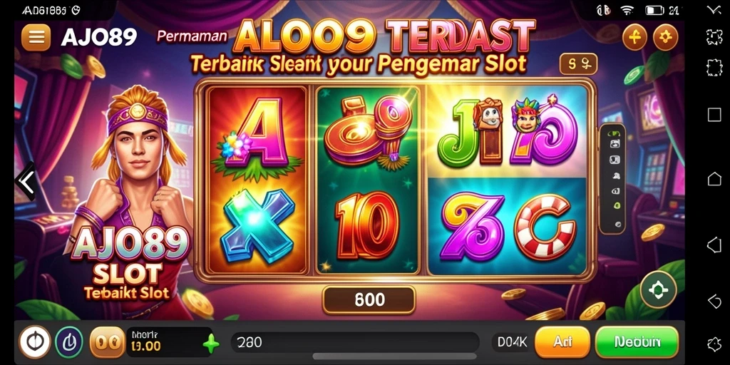 Tampilan gameplay AJO89 yang seru dan penuh warna.