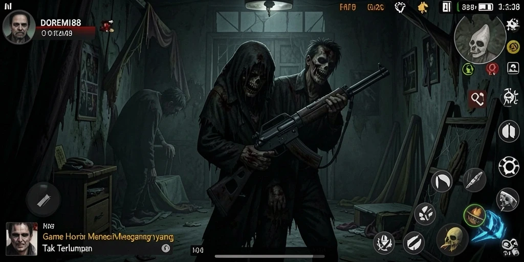 Tampilan menegangkan dalam gameplay DOREMI88 yang penuh ketegangan.