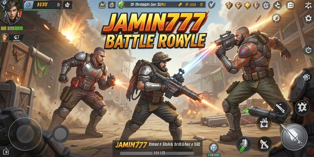 Tampilan gameplay mendebarkan di <strong>JAMIN777</strong> saat bertempur dengan pemain lain.