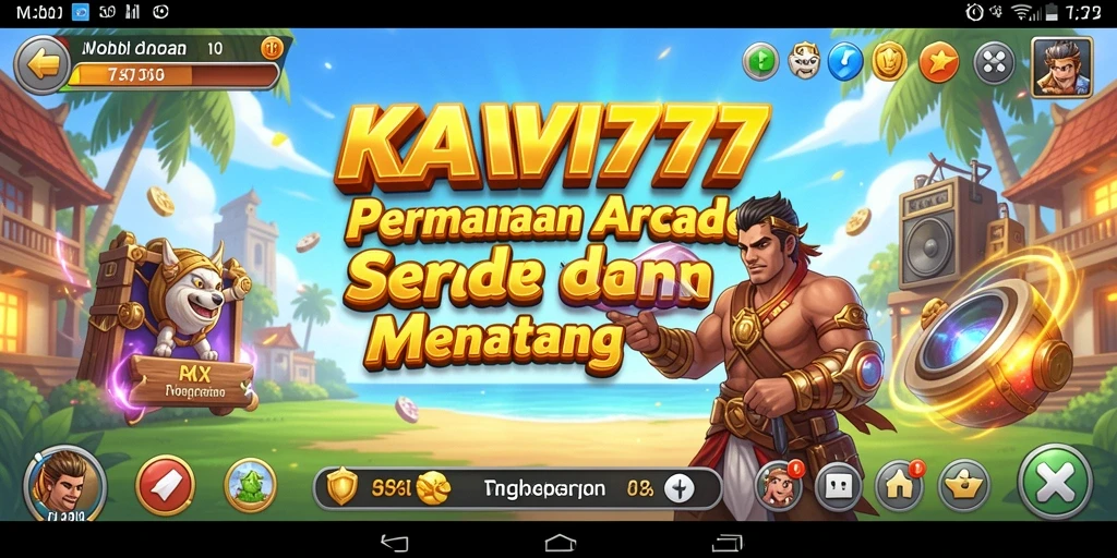 Screenshot menampilkan aksi gameplay KAWI777 yang seru dan penuh warna.