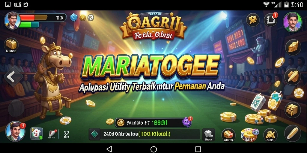 Screenshot utama MARIATOGEL yang menunjukkan antarmuka aplikasi yang informatif.