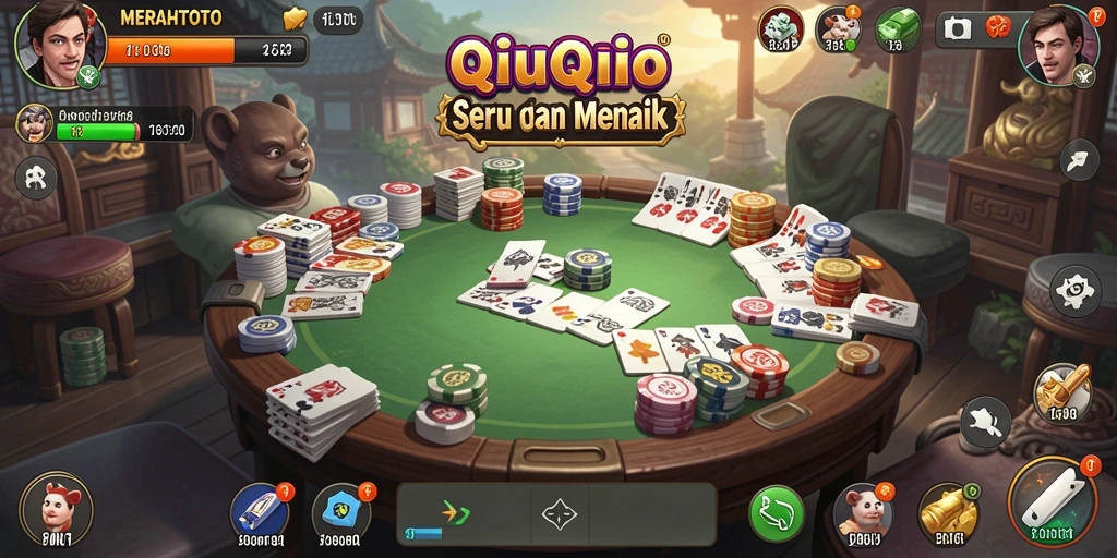Tangkapan layar gameplay QiuQiu yang seru dan penuh strategi.
