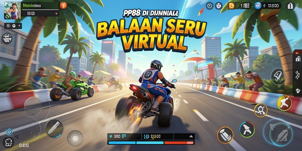 Tampilan realistis gameplay balapan di PP88 yang mengasyikkan.