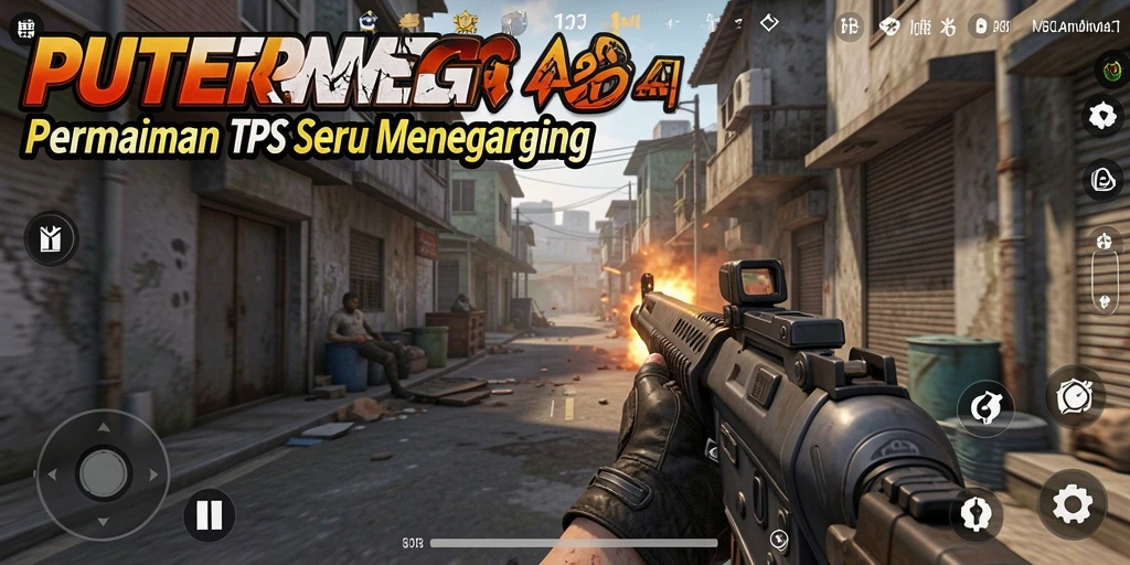 Tampilan gameplay PUTERMEGA yang memukau dalam pertempuran TPS.