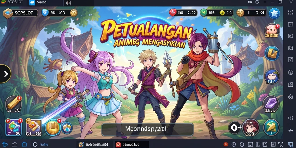Tangkapan layar gameplay <strong>SGPSLOT</strong> menampilkan karakter Anime yang beraksi di medan pertempuran.