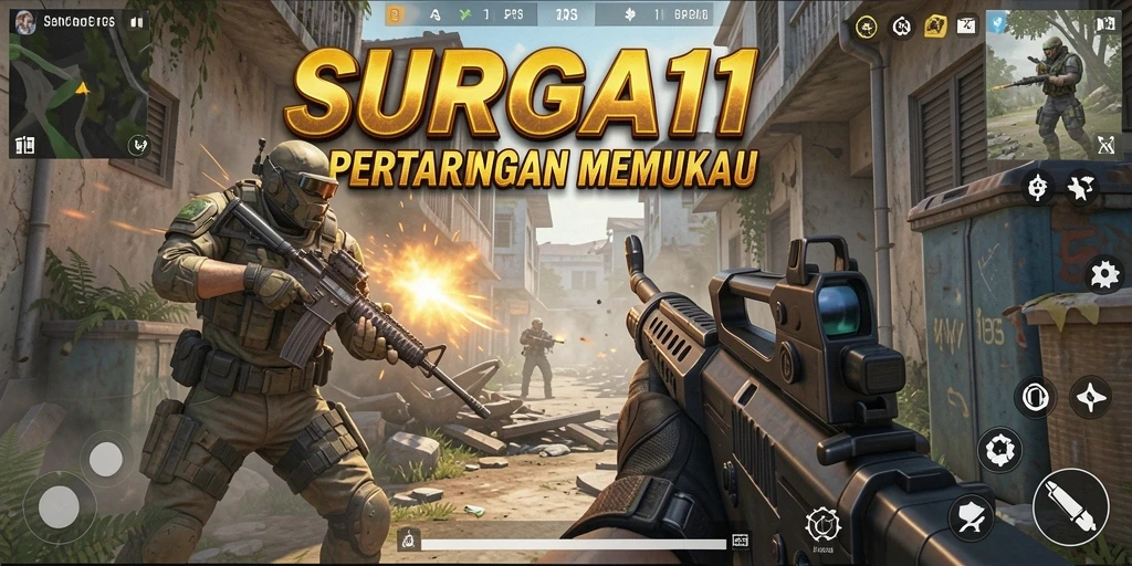 Gameplay SURGA11 yang mendebarkan dalam skenario tempur yang realistis.