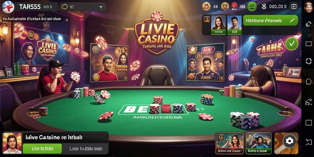 Gameplay Live Casino TAR555 yang menarik dan interaktif.